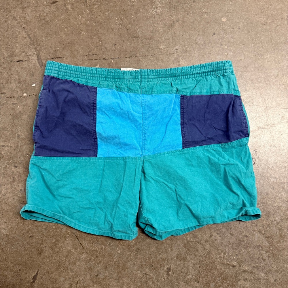 Vintage‎ Givenchy Active Swim Trunks Mens Large Teal Blue Shorts RN39209